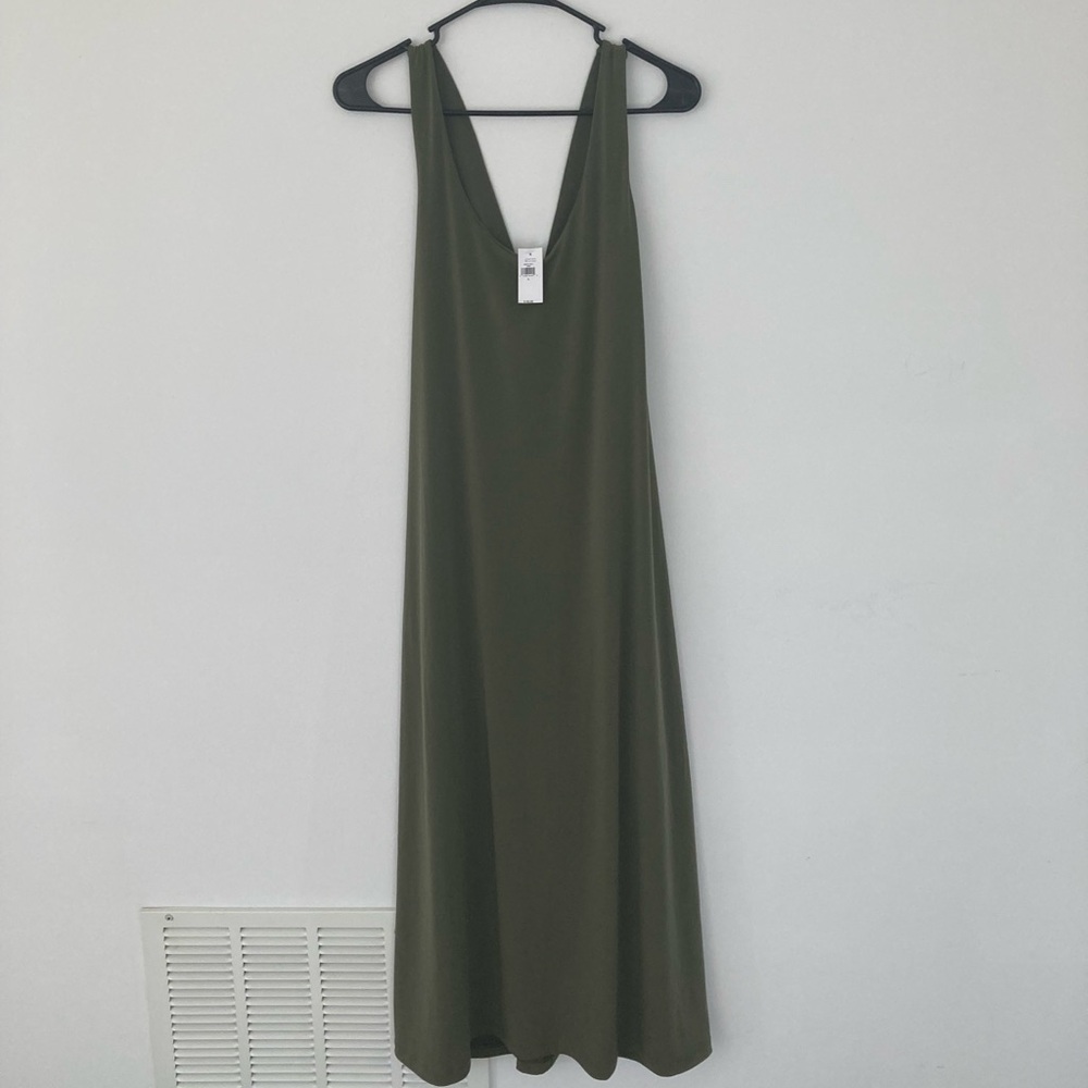 NEW Banana Republic Olive Green Maxi Dress Large